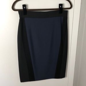 Stylish and Timeless Black and Navy Pencil Skirt